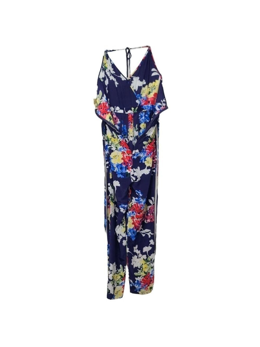 Yumi Kim Floral Silk Belted V Neck Sleeveless Jumpsuit XS - Picture 7 of 11